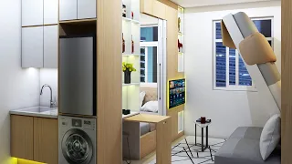 TINY APARTMENT 188sqft ( 17.5sqm MICRO APARTMENT TOUR ) | SPACE SAVING IDEAS | NEVER THINK TOO SMALL