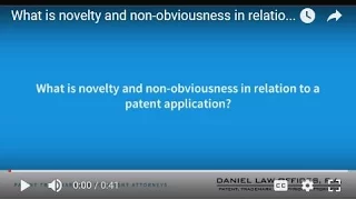 What is novelty and non-obviousness in relation to a patent application?