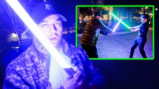 GUY TRIES TO SABER FIGHT ME OUTSIDE STAR WARS LAND!