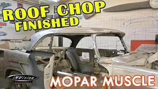 MoPar CHOP TOP DONE! New Sail Panels | PLUS: Making Door Bottom - 1956 Chrysler Windsor Muscle Car