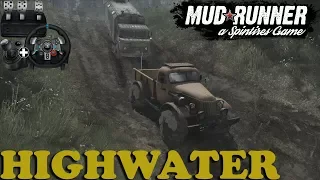 SpinTires: MudRunner | Highwater | Map Mod | ЗиЛ 157 - Лесоруб | Wheelcam | PC Gameplay