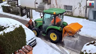 ❄️John Deere 3720 ❄️ Schneepflug / Snowplow, Leutenbach, Germany, 18.01.2021.