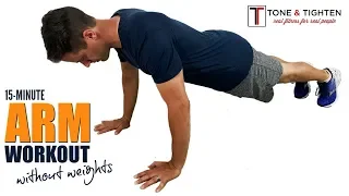 15-Minute At Home Arm Workout Without Weights - No Equipment Required!
