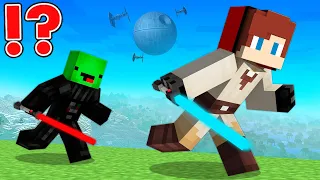 JEDI Speedrunner vs Hunter in Minecraft - Maizen JJ and Mikey