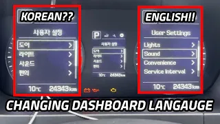 Changing Car Dashboard Language From Korean to English