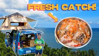 VAN LIFE & COOKING CRABS | Philippines Smallest Camper Van