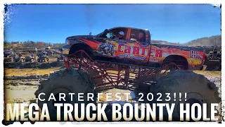 MEGA TRUCK BOUNTY HOLE!!! FrankinSTAN Performance host Carterfest 2023 #megatrucks #monstertruck