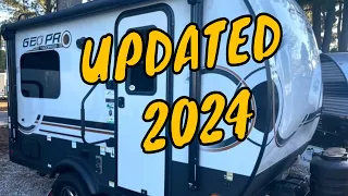 NEW 2024 GEO PRO 15TB ROCKWOOD FOREST RIVER OFF ROAD TRAVEL TRAILER TWIN BED KING AZDEL WALKTHROUGH