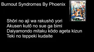 Haikyuu season 4 opening full lyrics Burnout syndroms by phoenix