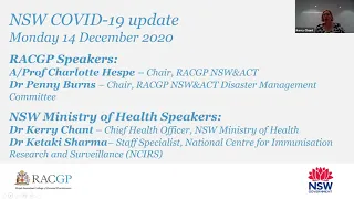 NSW COVID-19 update webinar - Monday 14 December 2020