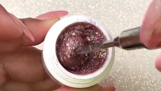HOW TO MIX YOUR OWN GLITTER GEL ROSE GOLD BEAUTY ✨🤩