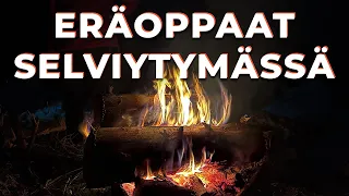 Eräopaskoulun selviytymiskurssi | Yö bushcraft-laavussa | Selviytymispakkaus ja hätämuonaa