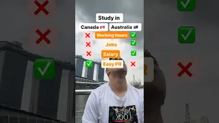 Study in Canada 🇨🇦 vs Study in Australia 🇦🇺 #ytshorts #canada #australia