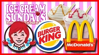 Burger King vs McDonald's vs Wendy's Milkshake Drink Off on Ice Cream Sundays