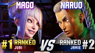 SF6 ▰ MAGO (#1 Ranked Juri) vs NARUO (#2 Ranked Jamie) ▰ Ranked Matches