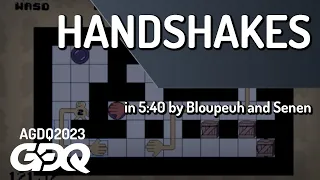 Handshakes by Bloupeuh and Senen in 5:40 - Awesome Games Done Quick 2023