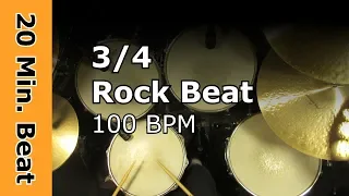 3/4 drum track - 100 BPM (20 Minute Beat)