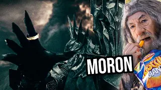 gandalf reacts to sauron vs 10,000 elves