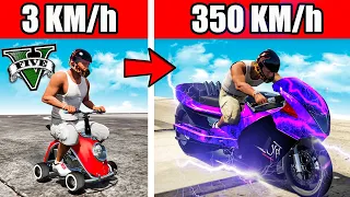 DE la MOTO más LENTA a la MÁS RÁPIDA en GTA 5!