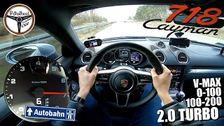 2019 Porsche 718 Cayman | V-MAX. Próba autostradowa. RACEBOX 0-100, 100-200 km/h