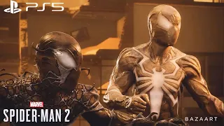 Peter and Miles vs Sandman With Symbiote Suits - Marvel's Spider-Man 2 (60FPS)