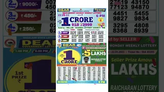 Nagaland Lottery SAMBAD DEAR EVENING 6:00 PM RESULT TODAY 22.05.2023 | NAGALAND STATE Rtoda #today