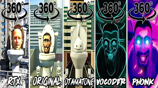 Skibidi toilet RTX vs ORIGINAL vs Otamatone vs Vocoder vs Phonk Toilet 360º VR (ALL EPISODES)