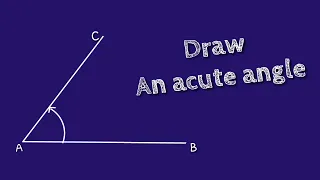 How to draw acute angle using protractor. construct an acute angle. shsirclasses.