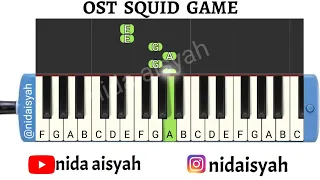 Melodica Way Back Then Ost Squid Game With Easy Letter Notes | Not Huruf Pianika Cover Squid Game