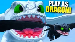 Giant TITAN Toothless Dragon Devours The Server! Play As Dragon Gameplay - Dragons of the Edge