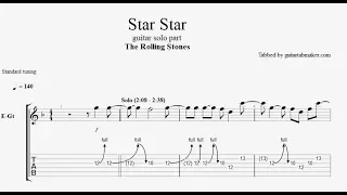 The Rolling Stones - Star Star solo TAB - guitar solo tabs (PDF + Guitar Pro)