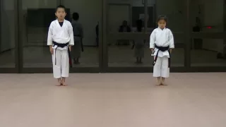 JKA/ Mahiro & Masaki practice Heian shodan-godan and Tekki shodan part 1