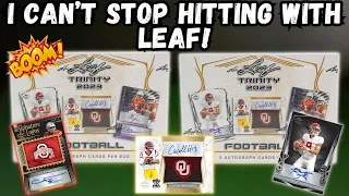 ANOTHER WIN FOR LEAF! 2023 Leaf Trinity Football Hobby Box Review!