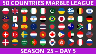 50 Countries Marble Race League Season 25 Day 5/10 Marble Race in Algodoo