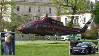 Princess Anne boards a helicopter | Queen and other royals travel in their cars 🤴