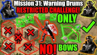 RESTRICTED 31: Warning Drums - NO MARKET, GRANARY, ALE, MERCENARIES, ENGINEERS - Crusader HD