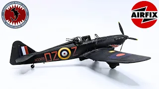 Airfix 1/72 Boulton Paul Defiant. Full Build. Shark Mouth Group Build.