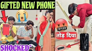 DAD BROKE* MY OLD MOBILE AND GIFTED NEW MOBILE 😍 (GONE EMOTIONAL)😭