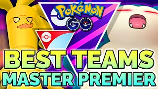 THE BEST 10 TEAMS FOR THE MASTER LEAGUE PREMIER CUP IN POKÉMON GO | GO BATTLE LEAGUE