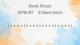 | Rock Drum | BPM 87 | Guitar Jam Track | Rhythm | Practice | Backing Track | Pop Rock |