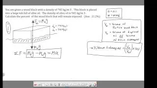 Ch 9 - Fluids - Buoyancy Problem 1