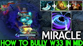 MIRACLE [Enigma] How to Bully W33 in Mid Lane Beautiful Black Hole Dota 2