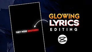 Glowing Text Lyrics Editing ~ Capcut | Instagram Reels Glow Lyrics Video Editing Tutorial