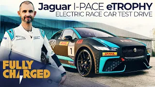 Jaguar I-PACE eTROPHY electric car racing series - Jonny Smith test drives | Fully Charged