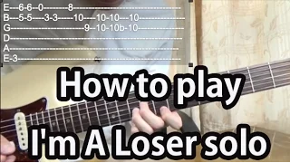 How to play I'm A Loser solo-The Beatles Guitar Tutorial with tabs