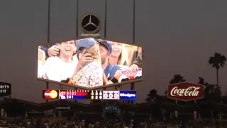 First Same-Sex Kiss On Dodgers "Kiss Cam"