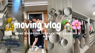 moving vlog!!!🏡🏡 ( unpacking, shopping, building & more!!)