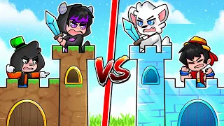 ¡CASTILLO NOOB vs CASTILLO PRO! 🏰😱 MINECRAFT: BASE Vs BASE - Alexy