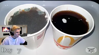 xQc reacts to How long can a McDonald's paper cup hold liquid? by Photo Owl Time Lapse
