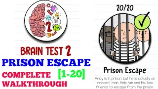 Brain test 2 prison escape all level solution or walkthrough